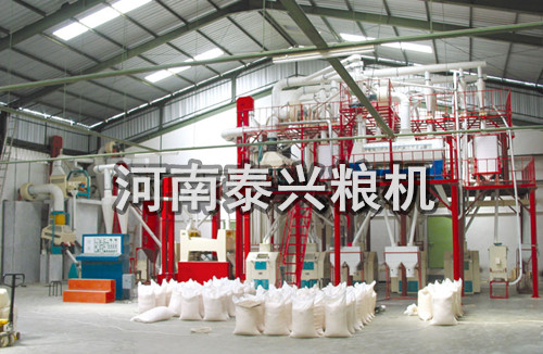 河南客戶80噸面粉機組案例