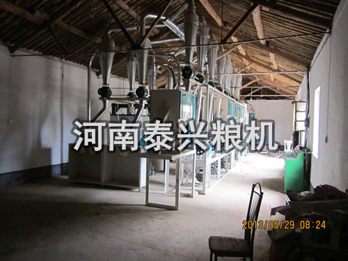 陜西渭南30噸級面粉機組安裝案例
